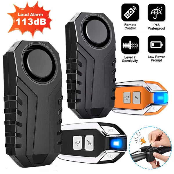Elecpow Bike Alarm Remote Control Waterproof Electric Bicycle Motorcycle Anti-Theft Alarm Vibration Sensor Silicone Back Scrub Bath Brush