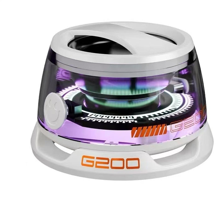 Portable Bluetooth Speaker G200 RGB Lighting Speaker BT5.3 Mini Sound Box 7 Hours Playback Magnetic Phone Holder Silicone Back Scrub Bath Brush