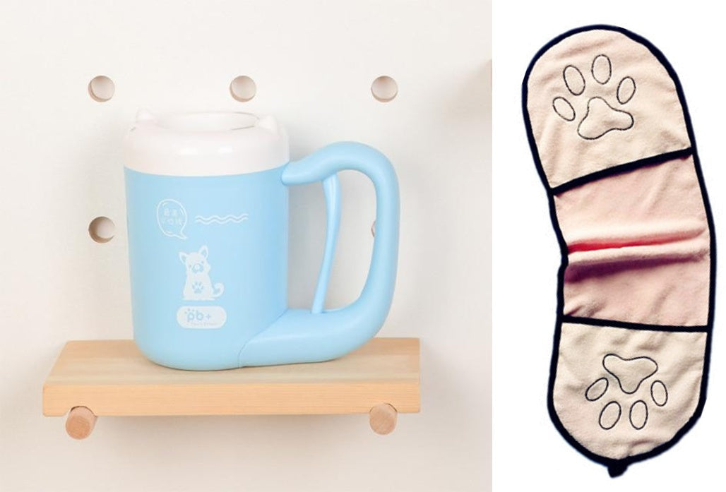 PawPure Silicone Pet Paw Cleaner Cup Silicone Back Scrub Bath Brush