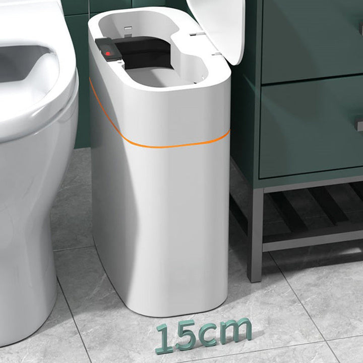 Smart Trash Can With Lid For Bedroom And Living Room Kitchen Storage Box Trash Can Induction Small Car Box Automatic Smart Dustbin Smart Trash Bin Silicone Back Scrub Bath Brush