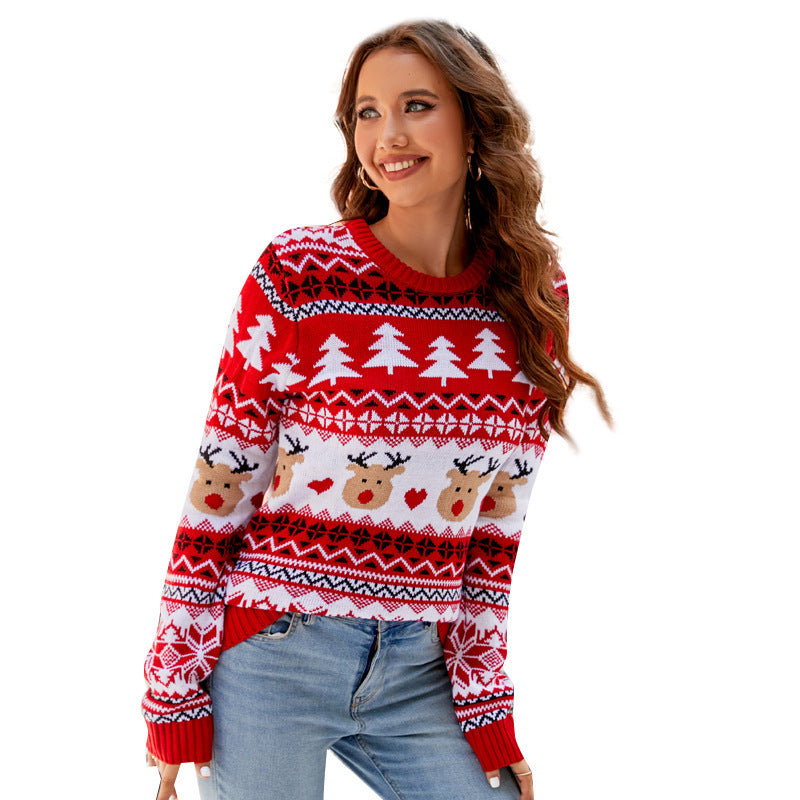 BLYNTRA Holiday Jacquard Sweater – Stylish & Warm Christmas Top BLYNTRA