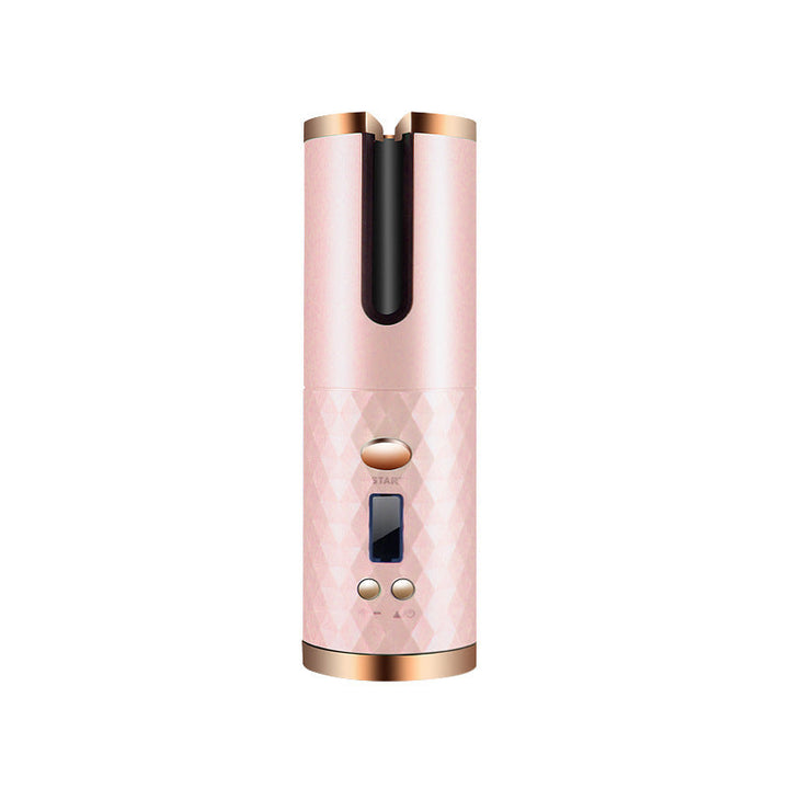 Rechargeable Automatic Hair Curler Women Portable Hair Curling Iron LCD Display Ceramic Curly Rotating Curling Wave Styer Silicone Back Scrub Bath Brush
