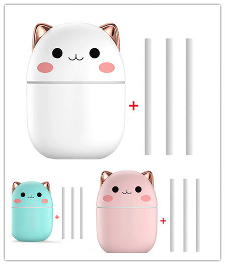 Cute Cat Humidifier | LED Mist & Aroma Diffuser Silicone Back Scrub Bath Brush