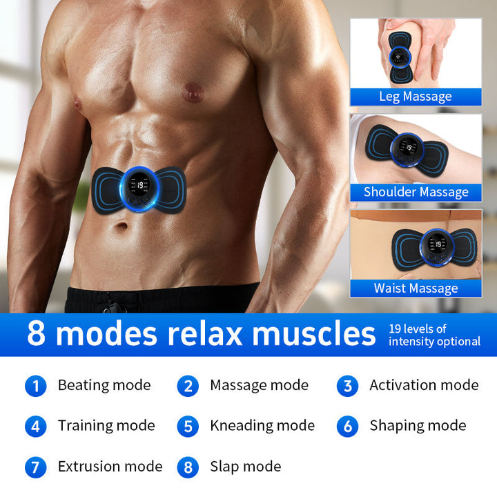 Mini Massage Patch Cervical Massager Shoulder And Neck Massager EMS Portable Pulse Smart Massage Patch 8 Modes 19 Gears BLYNTRA