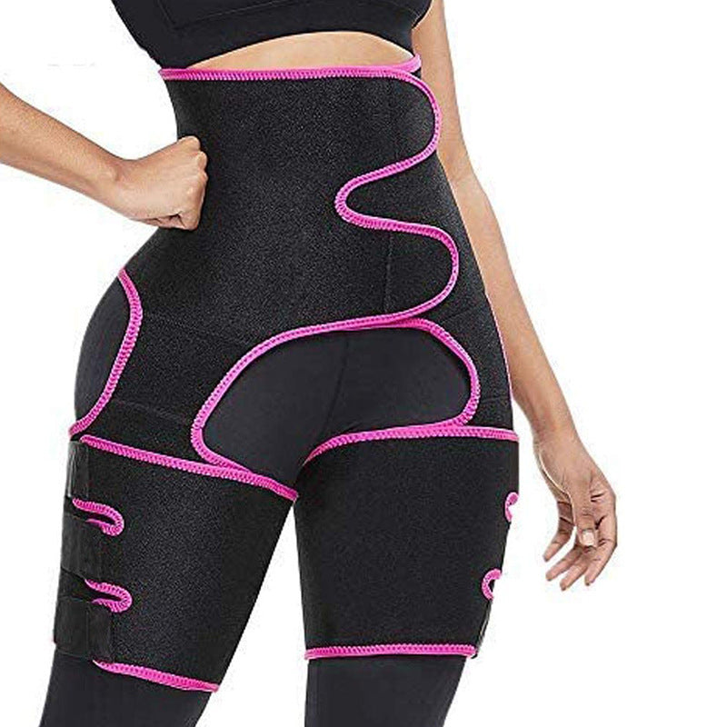 Sweat High Waist Thigh Trimmer Butt Lifter Shapewear Belt 3 In 1 Adjustable Belt Silicone Back Scrub Bath Brush