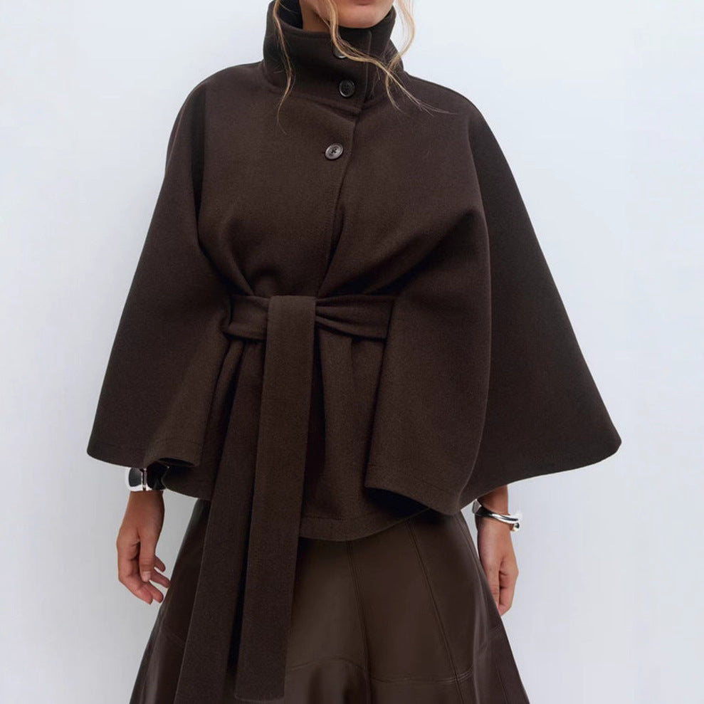 BLYNTRA Belted Batwing Coat – Effortless Style, Cozy Warmth BLYNTRA