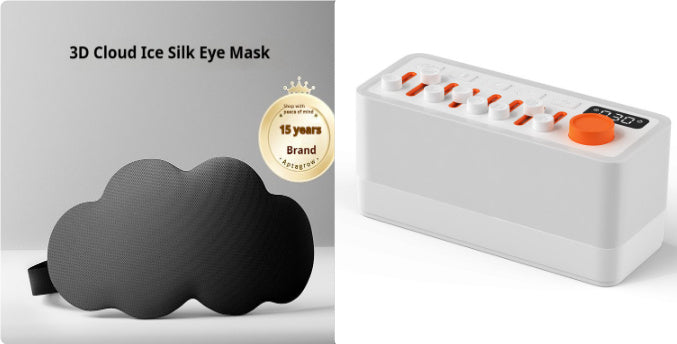 DreamAura White Noise Sleep Machine & RGB Light Silicone Back Scrub Bath Brush