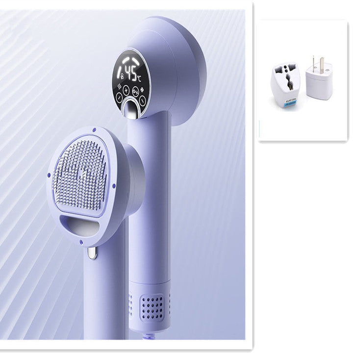 GroomEase Silent Pet Hair Dryer & Comb Silicone Back Scrub Bath Brush