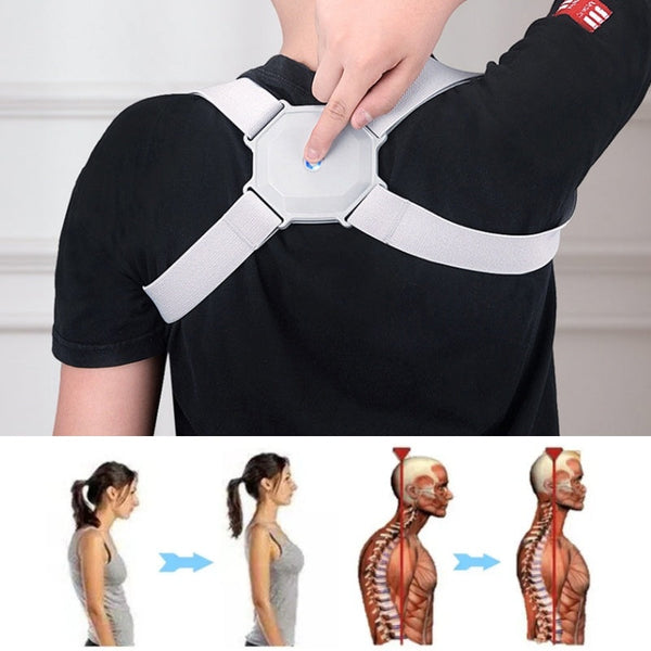 SmartAlign Posture Trainer Belt Silicone Back Scrub Bath Brush