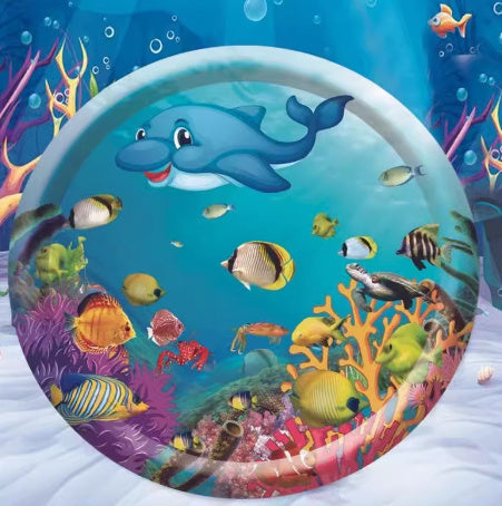 AquaChill Pet Water Cooling Bed Mat Silicone Back Scrub Bath Brush