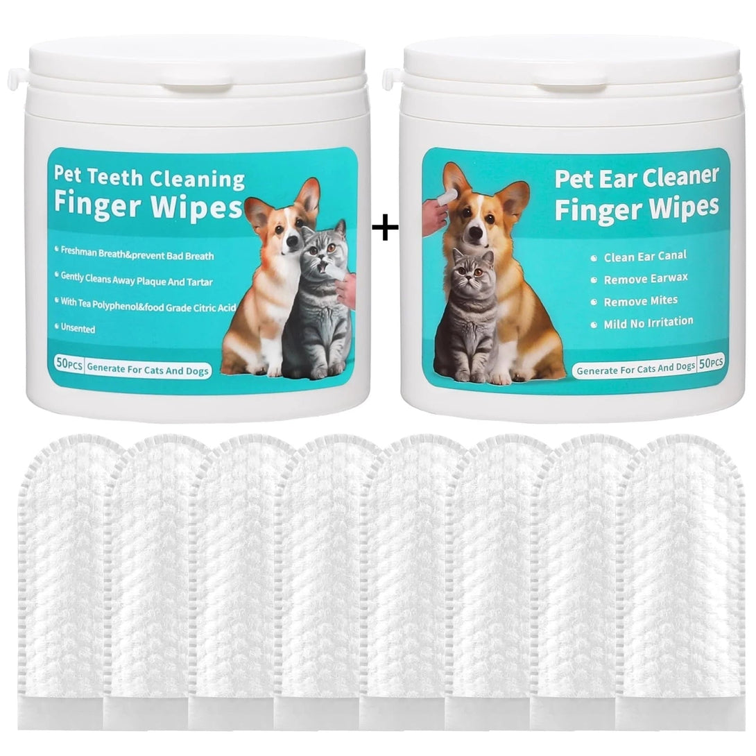 Pet Ear & Teeth Cleaning Wipes – Disposable Care for Cats & Dogs BLYNTRA
