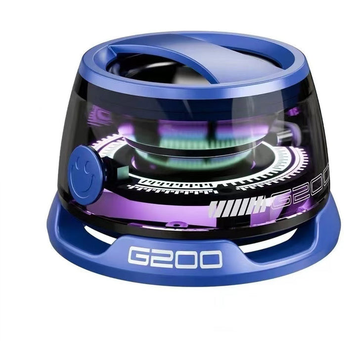 Portable Bluetooth Speaker G200 RGB Lighting Speaker BT5.3 Mini Sound Box 7 Hours Playback Magnetic Phone Holder Silicone Back Scrub Bath Brush
