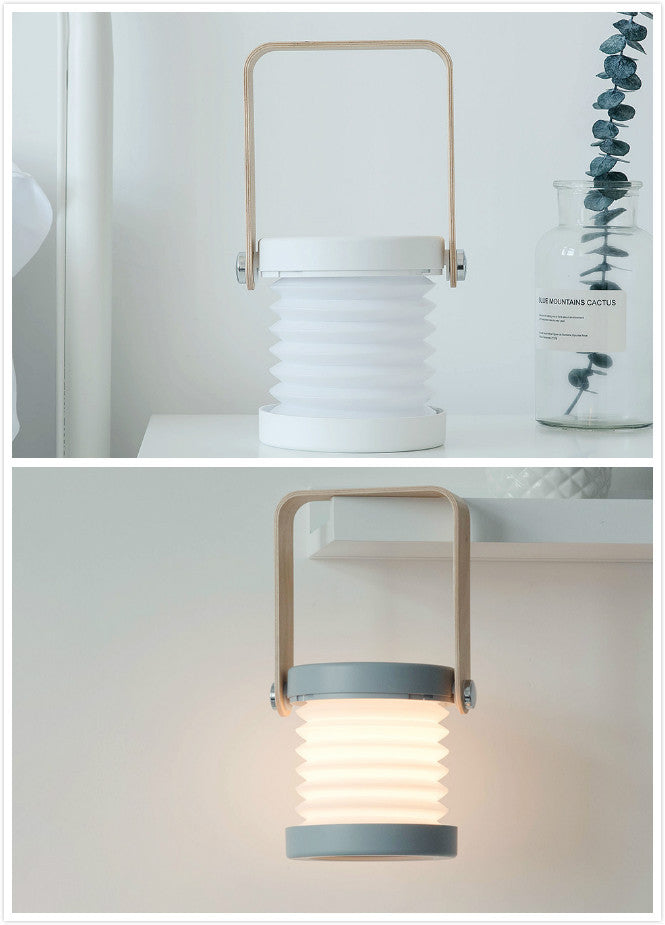Foldable Touch Dimmable Reading LED Night Light Portable Lantern Lamp USB Rechargeable For Home Decor Silicone Back Scrub Bath Brush