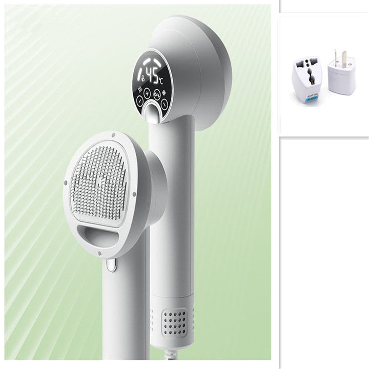 GroomEase Silent Pet Hair Dryer & Comb Silicone Back Scrub Bath Brush