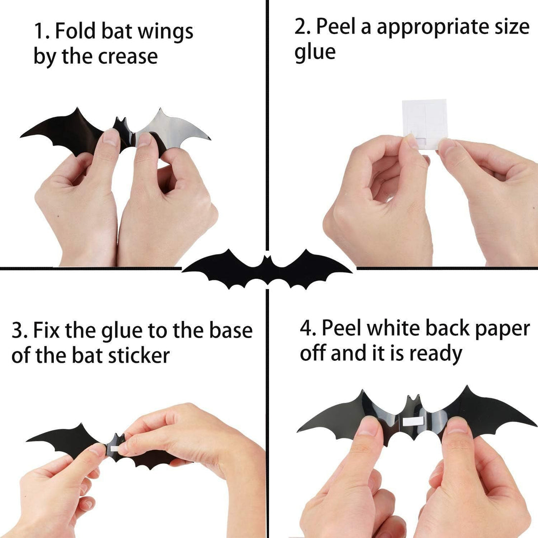 BLYNTRA 3D Bat Wall Stickers – Instantly Create Spooky Halloween Walls Silicone Back Scrub Bath Brush
