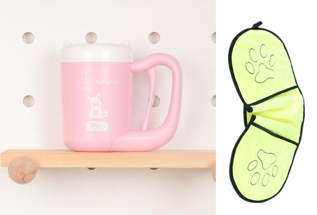 PawPure Silicone Pet Paw Cleaner Cup Silicone Back Scrub Bath Brush