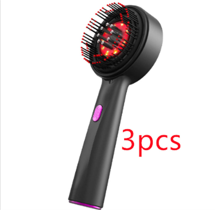 Electric Massage Comb Home Scalp Drain Comb Red Light Anti-slip Hair Care Multi-functional Massage Comb Silicone Back Scrub Bath Brush