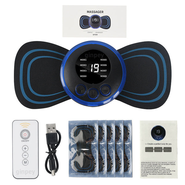 Mini Massage Patch Cervical Massager Shoulder And Neck Massager EMS Portable Pulse Smart Massage Patch 8 Modes 19 Gears BLYNTRA
