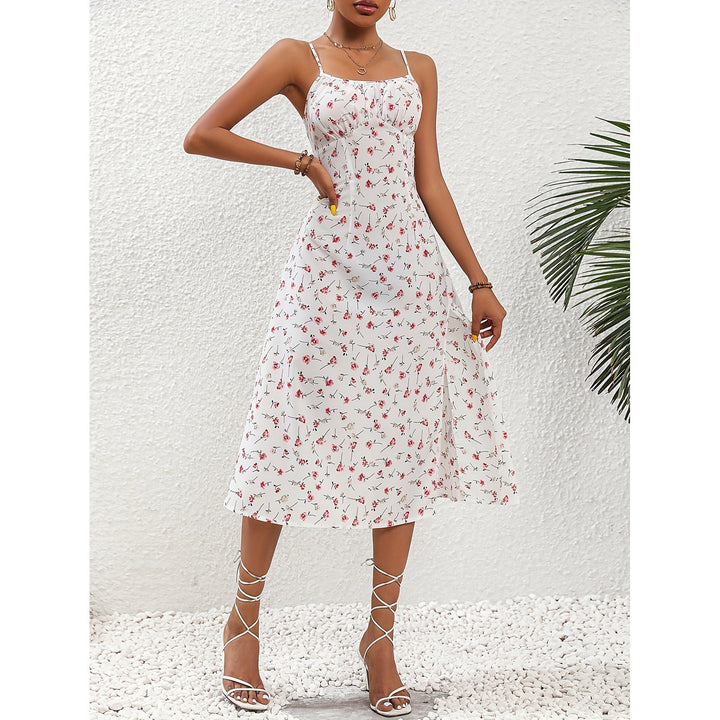 DotFlair Summer Polka Split Dress Silicone Back Scrub Bath Brush