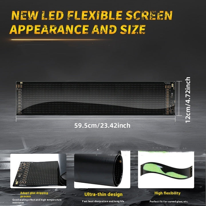 LED Car Ad Screen | App Controlled Flexible Display Silicone Back Scrub Bath Brush