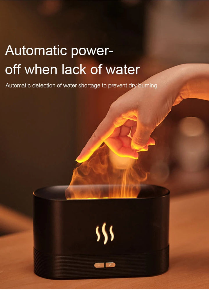 Kinscoter Aroma Diffuser Air Humidifier Ultrasonic Cool Mist Maker Fogger Led Essential Oil Flame Lamp Difusor BLYNTRA