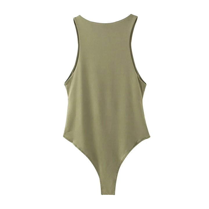 summer solid sexy bodycon women bodysuits female 4 color green slim casual  bodysuit chic lady club short playsuits femme BLYNTRA