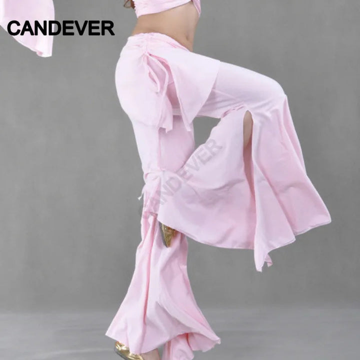 Belly Dance Costume set butterfly top Split tribal pants Performance Oriental Competition Bellydance Dancing Practice Wear Suits SHOPPING HUB