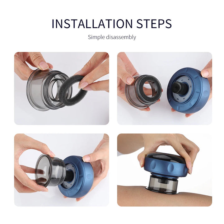 Smart Vacuum Suction Cup Cupping Therapy Massage Jars Anti-Cellulite Massager Body Cups Rechargeable Fat Burning Slimming Device BLYNTRA