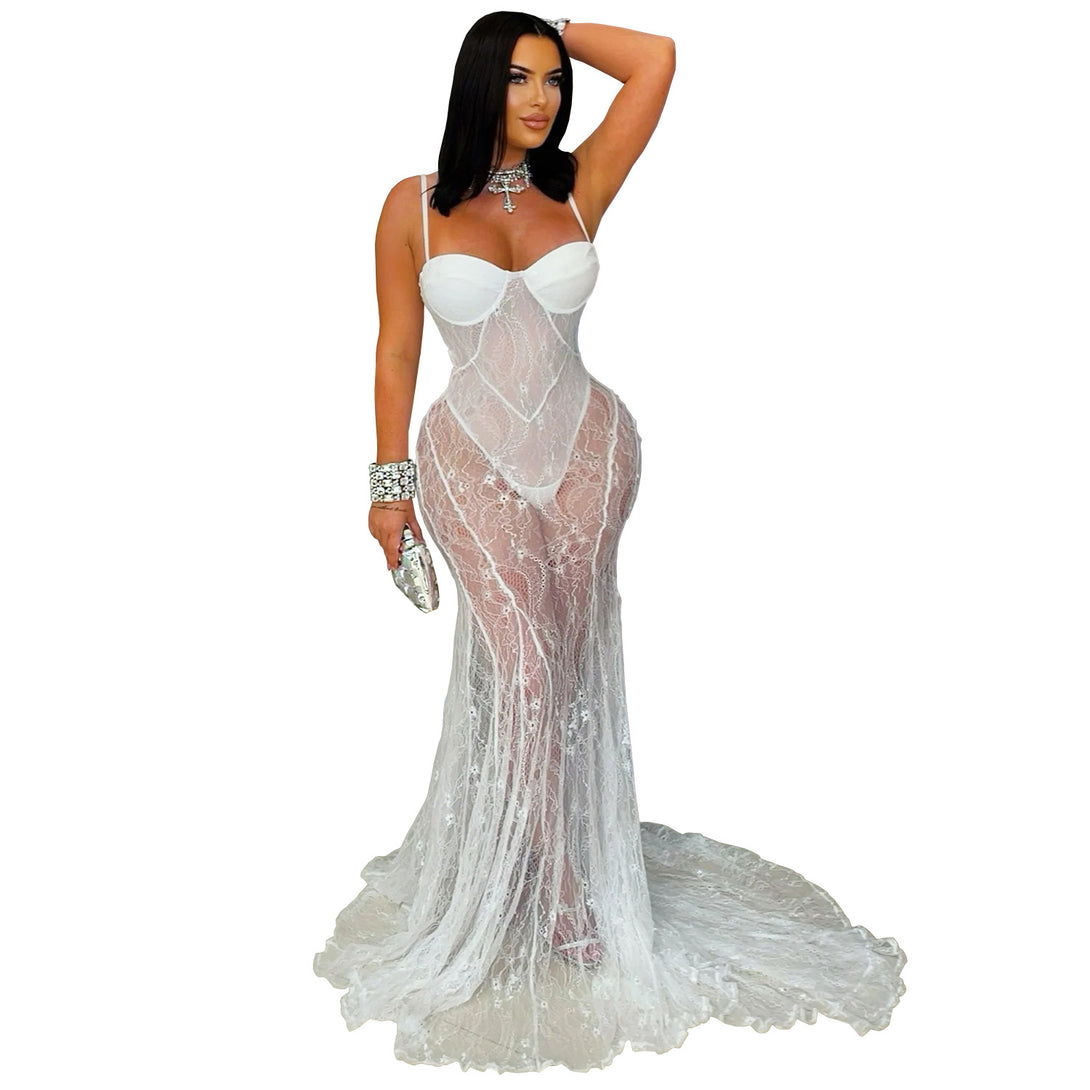 BLYNTRA Lace See-Through Sling Dress – Sexy & Elegant BLYNTRA