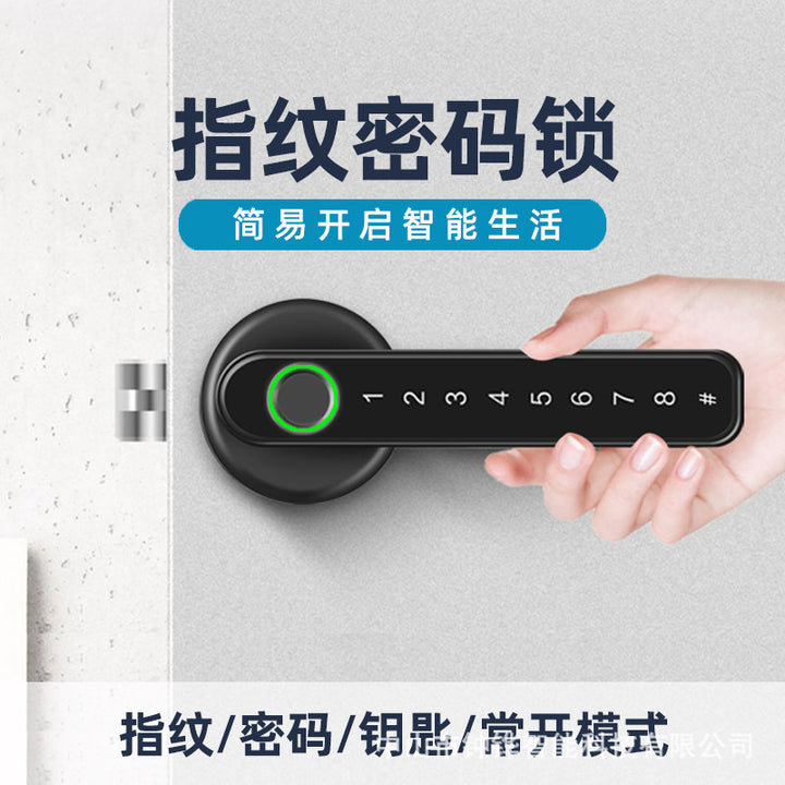 Indoor Room Bedroom Office Fingerprint Lock Home Door Lock Wooden Door Password Electronic Door Alloy Partition Smart Lock