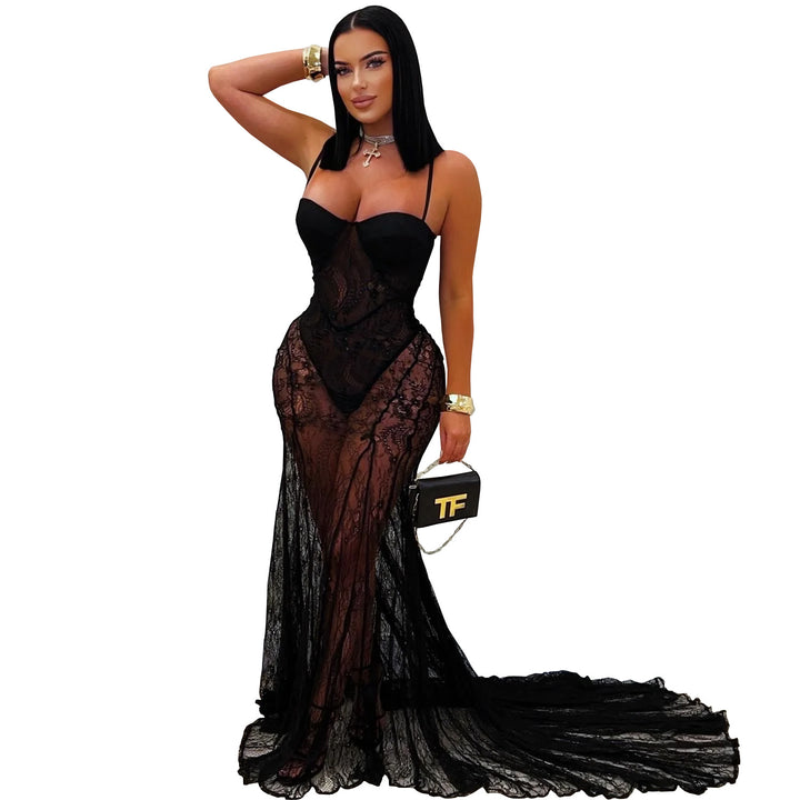 BLYNTRA Lace See-Through Sling Dress – Sexy & Elegant BLYNTRA