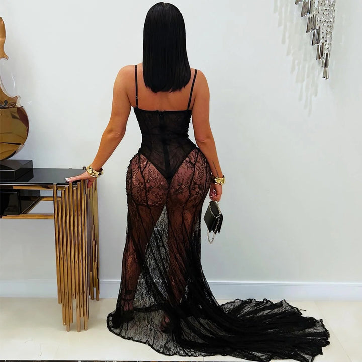 BLYNTRA Lace See-Through Sling Dress – Sexy & Elegant BLYNTRA