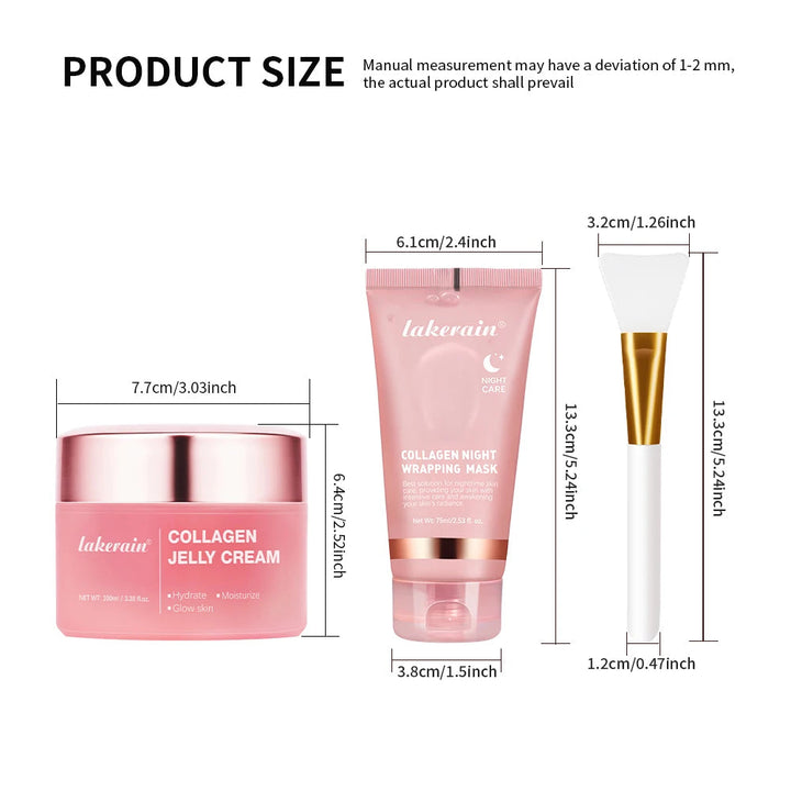 75ml Collagen Peel-off Mask Night Wrapping Facial Mud Firming mask Daily 100g Collagen Jelly Cream Hydrolyzed Collagen Skin Care BLYNTRA