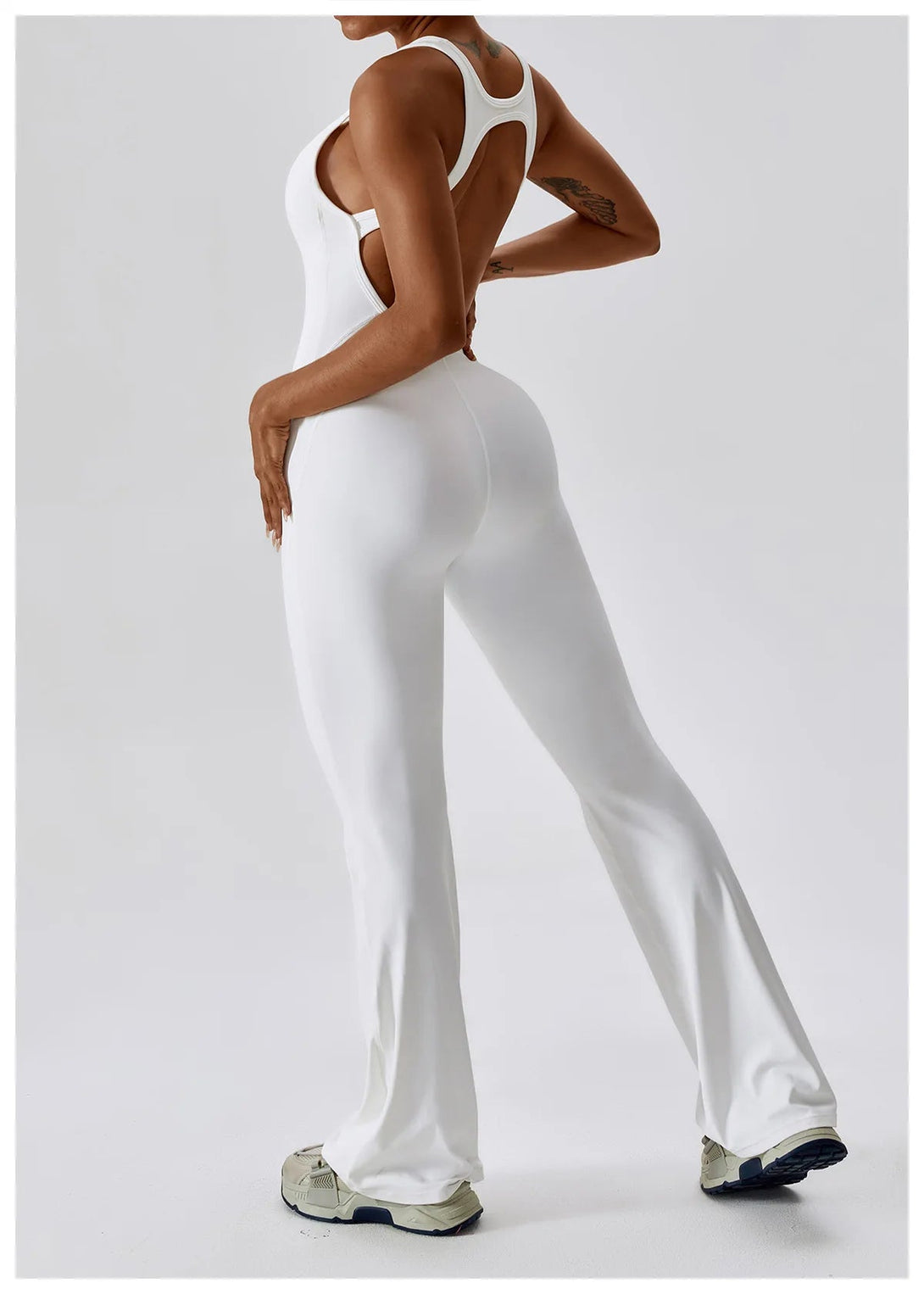 FlexGlam V-Back Fitness Jumpsuit SHOPPING HUB