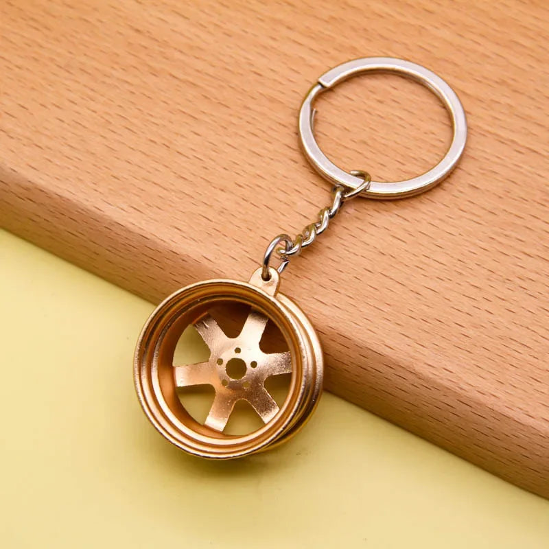 Creative Gear Head Keychain Speed Gearbox Keyring for Car Key Turbo Hub Brake Disc Pendant Shock Absorber Keys Holder Chain Ring BLYNTRA