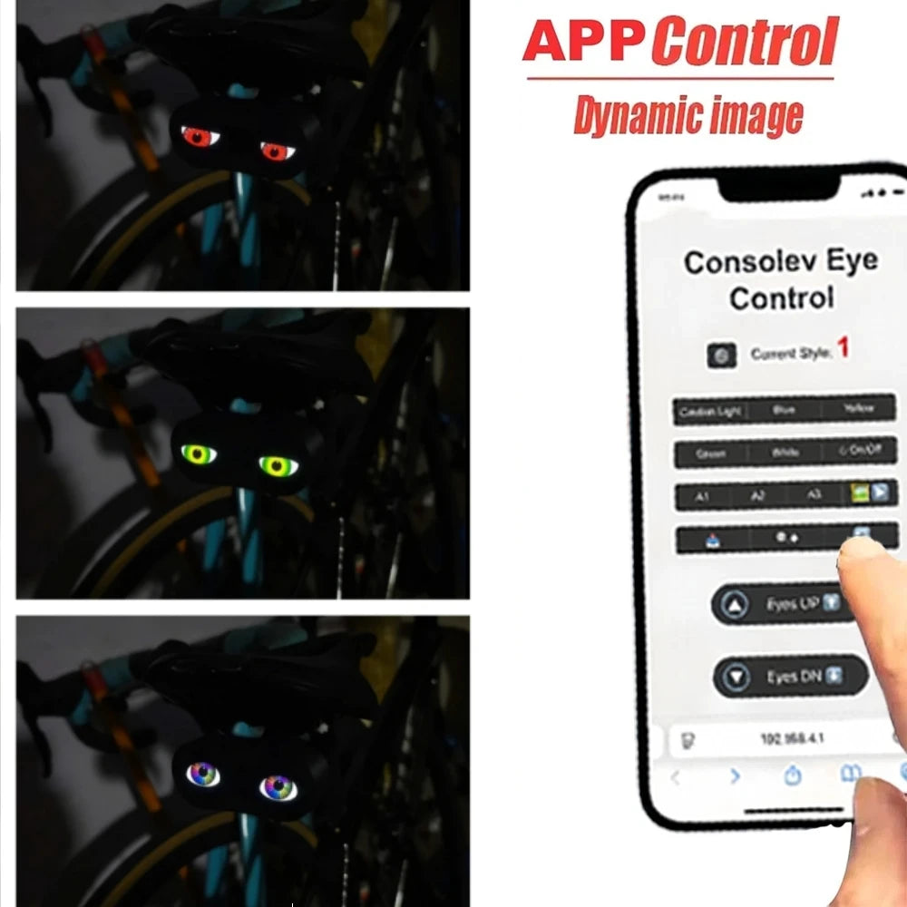 BLYNTRA Animated Devil Eyes Motorcycle LED Tail Light – Smart WIFI Control BLYNTRA