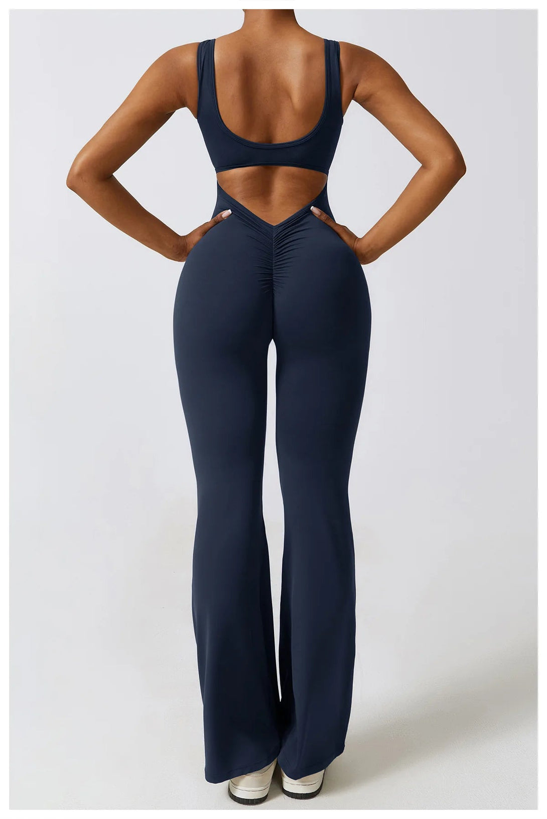 FlexGlam V-Back Fitness Jumpsuit SHOPPING HUB