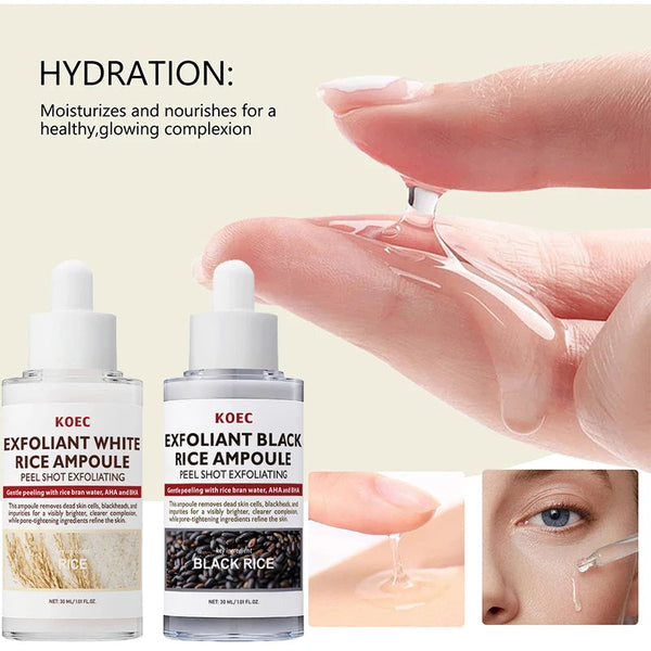 Glow Rice Ampoule Rice Essence Moisturizing And Hydrating Gentle Cleansing Peel Shot Exfoliant Repair Skin Niacinamide Essences BLYNTRA