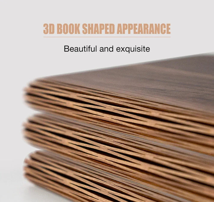 3D Folding Book Light LED Night Light 3-Color USB Charging Portable Wooden Magnetic Table Lamp Decoration Christmas Holiday Gift BLYNTRA