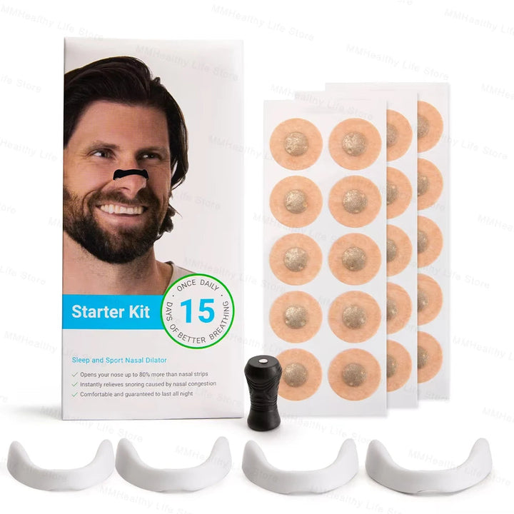 15Pairs Sport Nasal Strips Magnetic Nasal Breathing Dilator Kits Increase Air Intake Sleeping Nose Breathe Strips Nasal Dilators BLYNTRA