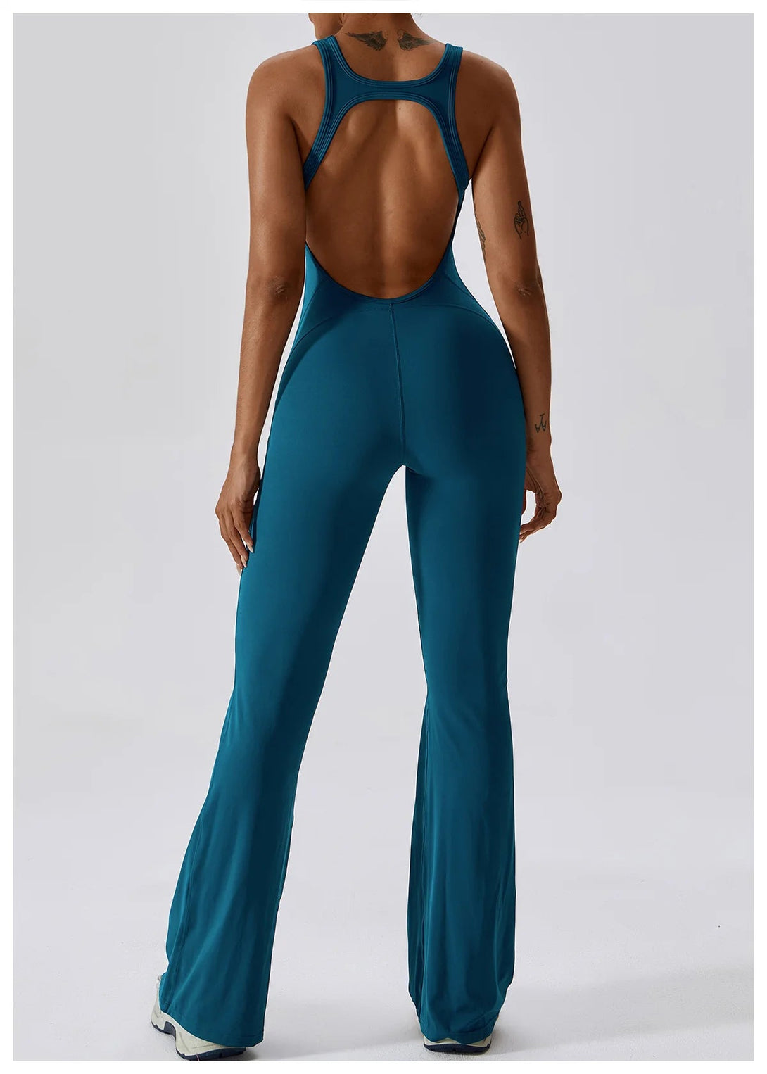 FlexGlam V-Back Fitness Jumpsuit SHOPPING HUB