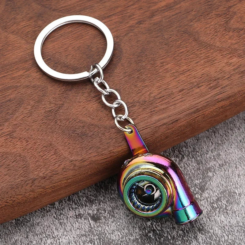 Creative Gear Head Keychain Speed Gearbox Keyring for Car Key Turbo Hub Brake Disc Pendant Shock Absorber Keys Holder Chain Ring BLYNTRA