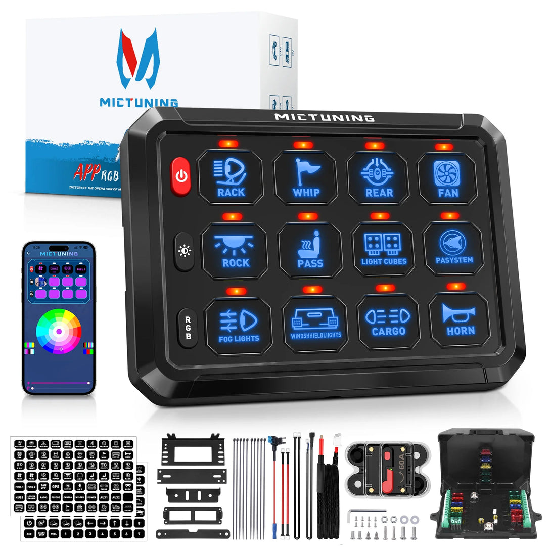 MICTUNING 12V RGB Switch Panel BLYNTRA