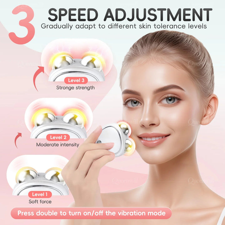 EMS Face Lifting Machine Facial Massager Microcurrent Roller Skin Tightening Rejuvenation Beauty Charging Facial Anti Wrinkle BLYNTRA