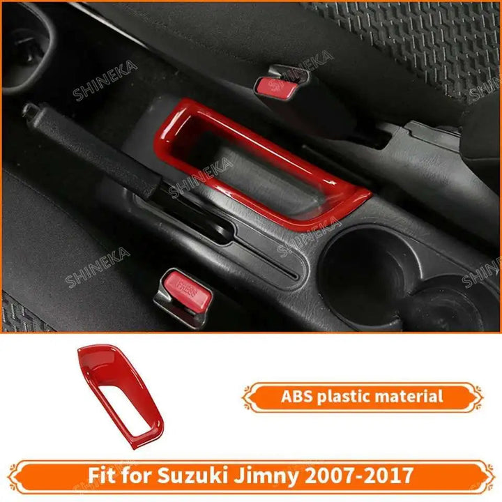 SHINEKA Car Red Interior & Exterior Decoration Cover fit for Suzuki Jimny 2007 2008 2009 2010 2011 2012 2013 2014 2015 2016 2017 BLYNTRA