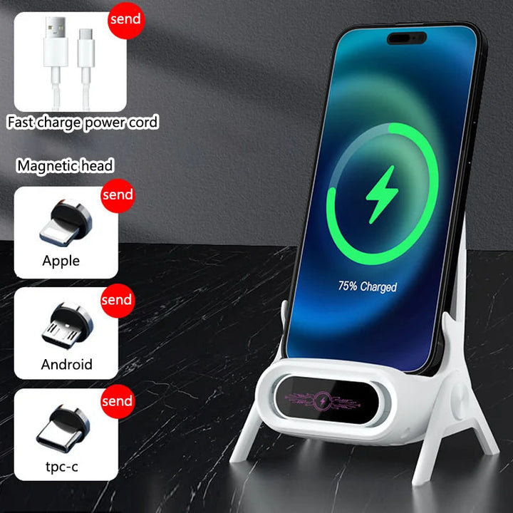 Mini Chair Cordless Charger Stable Support Desktop Phone Stand Tabletop Ornament High Performance Portable 3 in 1 Fast Charger BLYNTRA