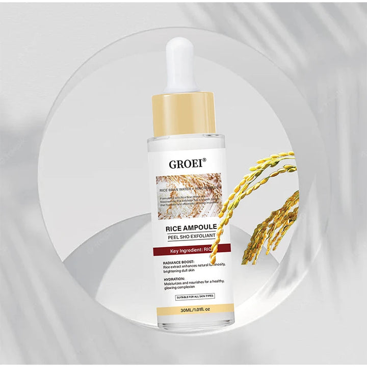 Glow Rice Ampoule Rice Essence Moisturizing And Hydrating Gentle Cleansing Peel Shot Exfoliant Repair Skin Niacinamide Essences BLYNTRA