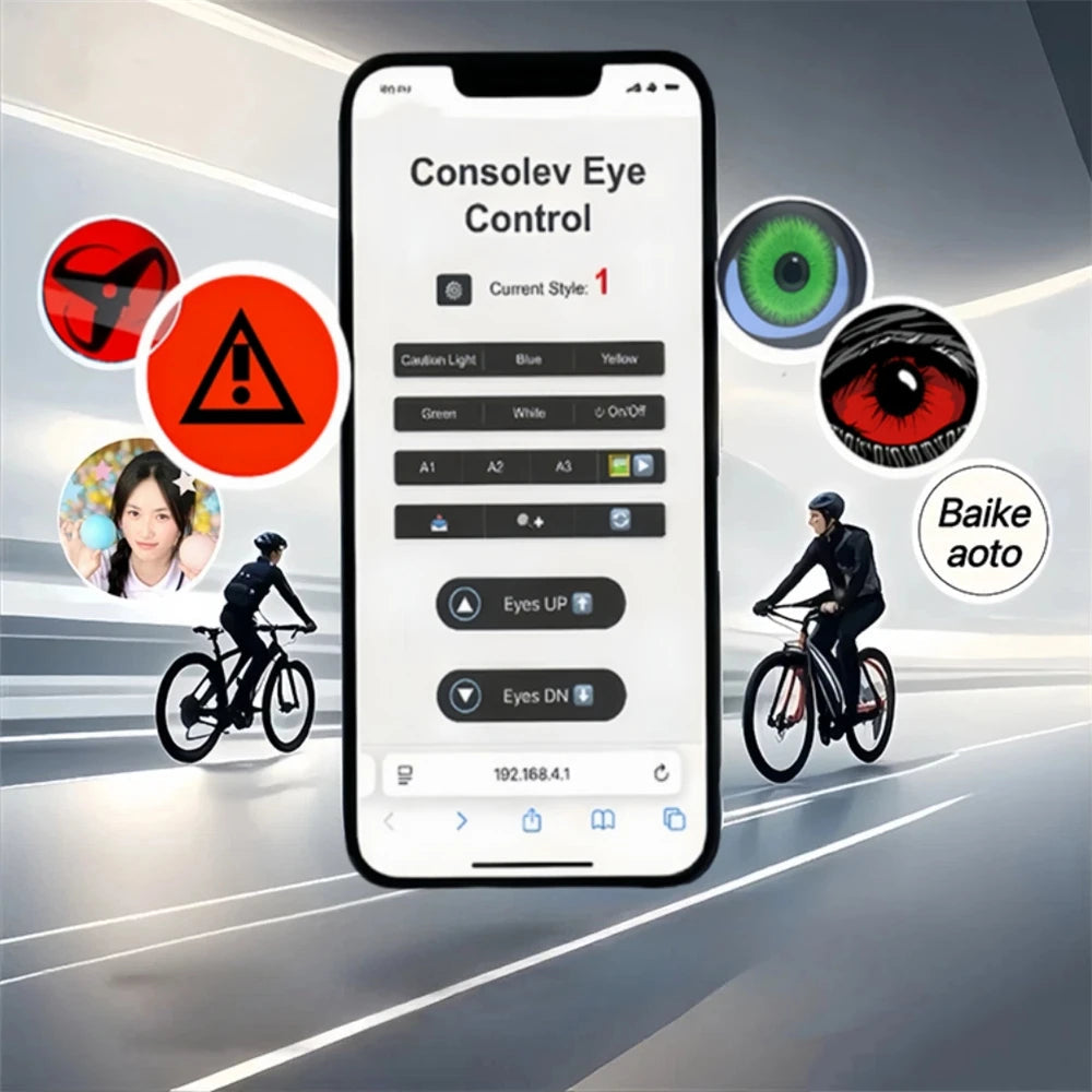 BLYNTRA Animated Devil Eyes Motorcycle LED Tail Light – Smart WIFI Control BLYNTRA