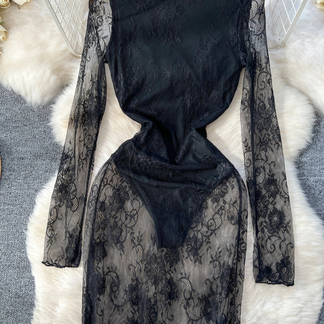 LaceMuse Sheer Elegance Dress SHOPPING HUB