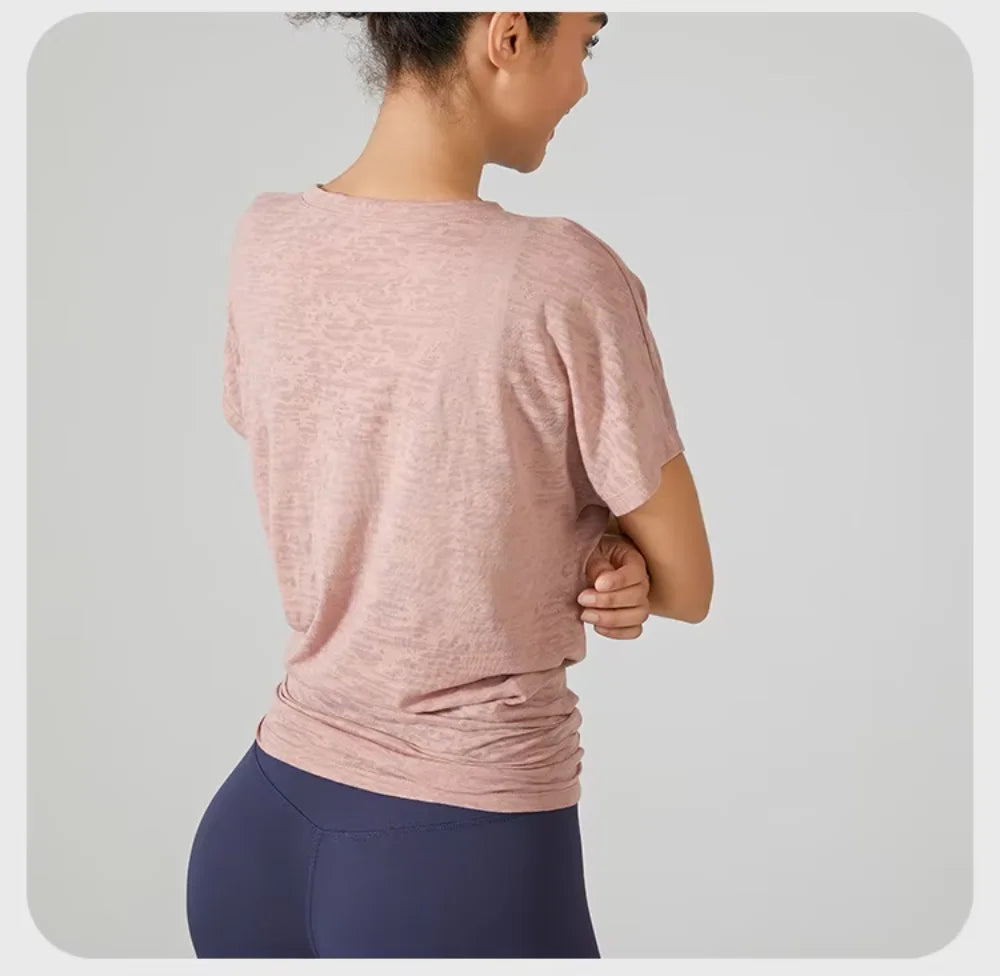 Women's Gym Clothing Summer Yoga Shirts & Blouses Fitness Sport Running T-shirt Female Short Sleeve Workout Sporty Woman Top BLYNTRA